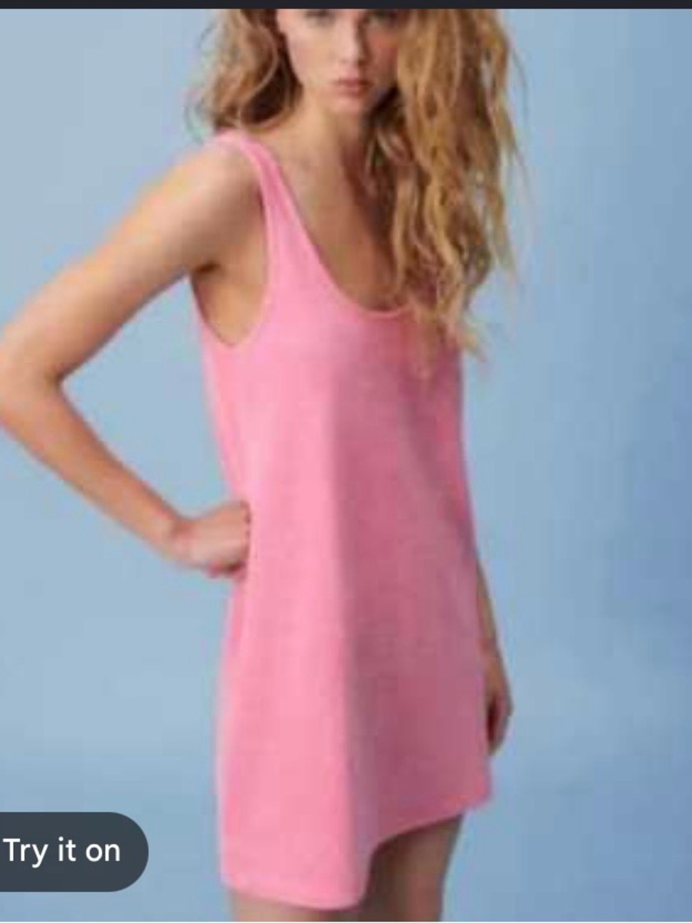 H&M Pink Sleeveless Terry Cloth Dress